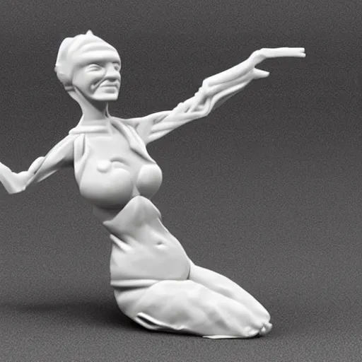 Prompt: 3 d printed figure