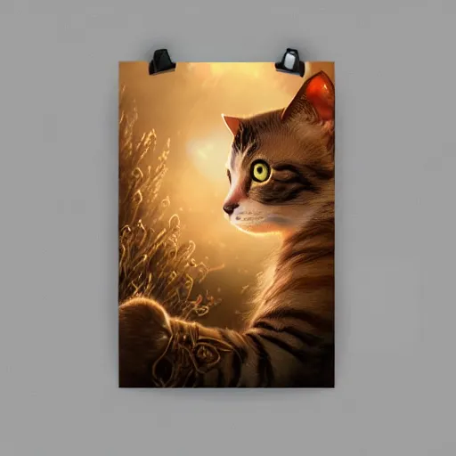 Image similar to cat theme logo, cat theme banner, cat design, art photography style, trending on artstation, warm light, lovely and cute, fantasy art, 8 k resolution