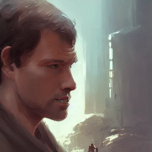 Image similar to portrait of a man by greg rutkowski, the father of han solo, star wars expanded universe, he is about 3 0 years old, highly detailed portrait, digital painting, artstation, concept art, smooth, sharp foccus ilustration, artstation hq