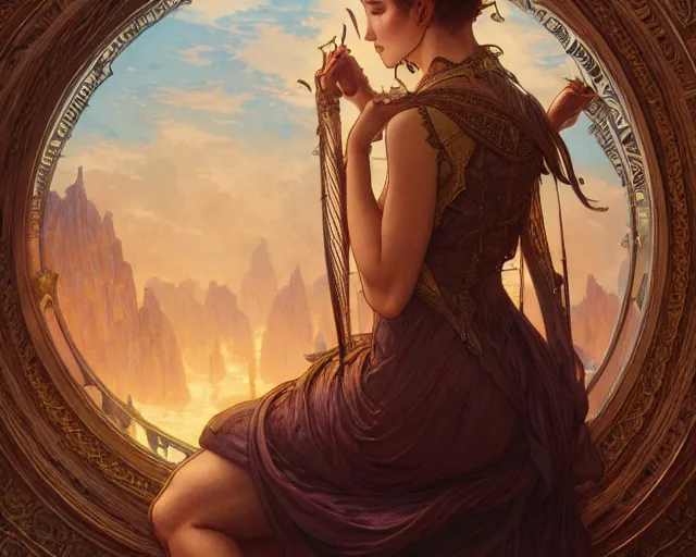 Image similar to photography of walter crane, deep focus, d & d, fantasy, intricate, elegant, highly detailed, digital painting, artstation, concept art, matte, sharp focus, illustration, hearthstone, art by artgerm and greg rutkowski and alphonse mucha