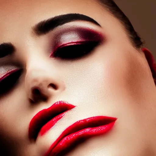 Image similar to woman smoking a cigarette, cigarette smoking, smoking, ( red lipstick ), lips on cigarette, puckering, smoke, close up