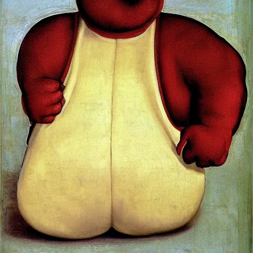 Image similar to a painting of the Kool-Aid Man meme by Agnolo Bronzino