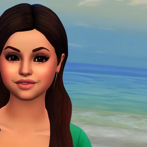 Prompt: of selena gomez in the style of the sims 4