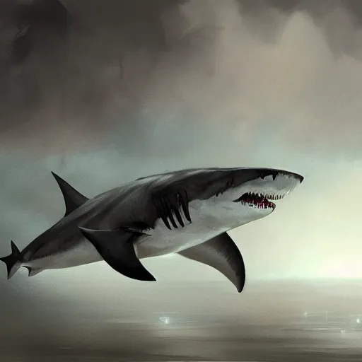 Image similar to Sharknado concept idea dream, Greg Rutkowski