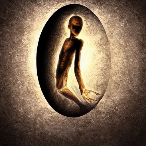 Image similar to interdimensional beings emerged from a magical portal in the style of artist Edgar Mueller