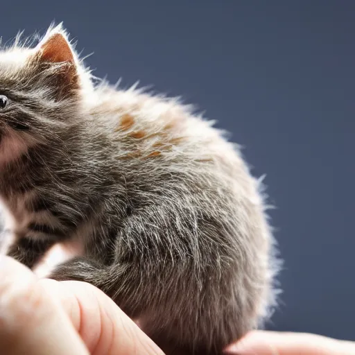 Prompt: tardigrade kitten, macro photo