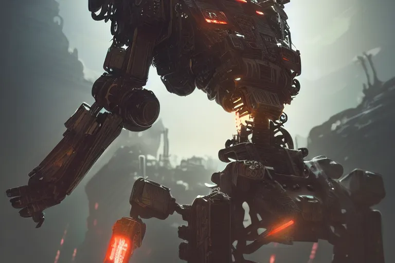 Prompt: 3d Anfas portrait of a mech warrior, circuitry, explosion, dramatic, intricate, highly detailed, artstation, concept art, smooth, sharp focus, illustration, by Piotr Rusnarczyk, octane render