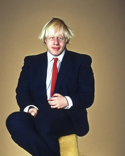 Image similar to a 1 9 8 0 s portrait of boris johnson