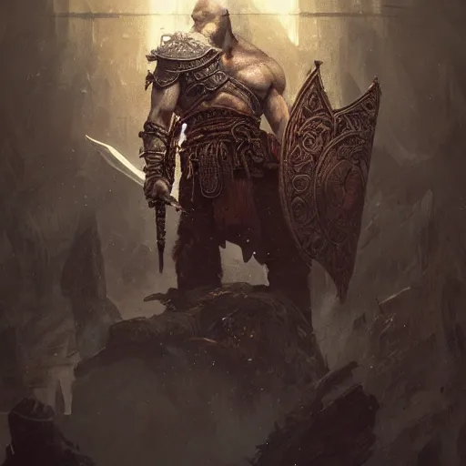 Mythology of Tyr the god of war, D&D, fantasy,, Stable Diffusion