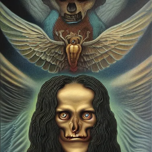 Image similar to Prometheus painting by Mark Ryden and Todd Schorr highly detailed