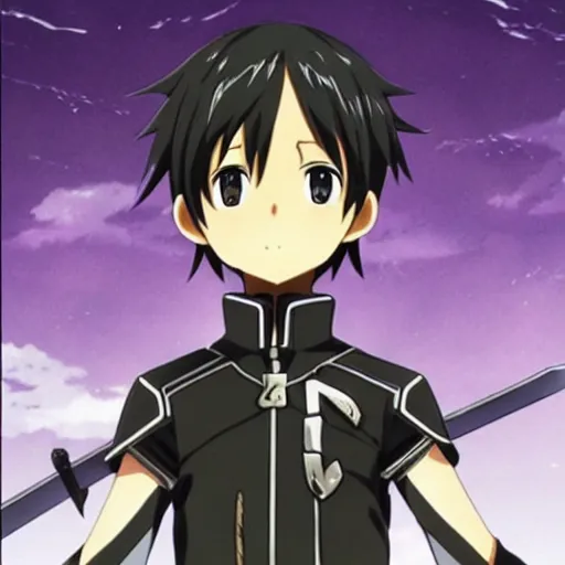 Prompt: sword art online kirito