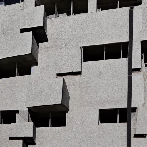 Image similar to a brutalist building made of fabric