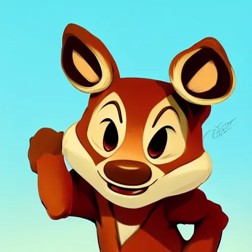 Image similar to face icon stylized minimalist chip'n dale : rescue rangers, loftis, cory behance hd by jesper ejsing, by rhads, makoto shinkai and lois van baarle, ilya kuvshinov, rossdraws global illumination