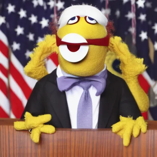 Prompt: A muppet of Joe Biden