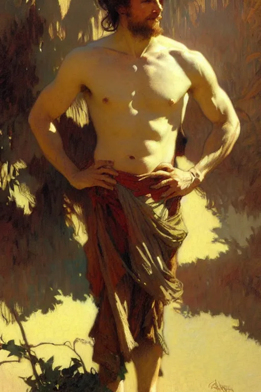 Image similar to attractive man, painting by gaston bussiere, craig mullins, greg rutkowski, alphonse mucha