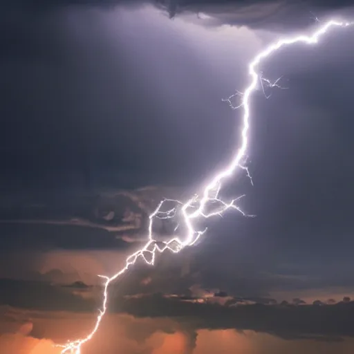 Image similar to Stunning photo of a lightning breathing dragon, cinematic