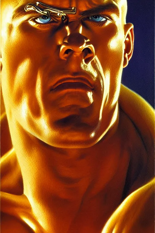 Image similar to portrait of doc savage, character portrait, portrait, close up, highly detailed, intricate detail, amazing detail, sharp focus, radiant light, caustics, by boris vallejo