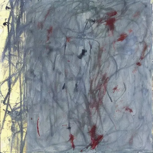 Image similar to a painting by cy twombly,