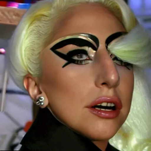 Prompt: lady gaga in the poker face music video