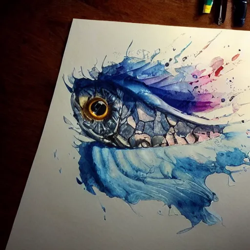 Prompt: water color art on paper,, highly detailed, artstation, masterpiece, award - winning,