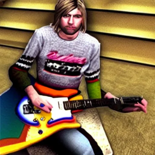 Image similar to Kurt Cobain as N64 graphics