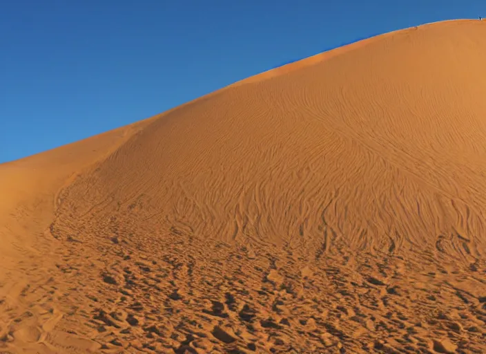 Prompt: Ski slope built on a sand dune in the sahara