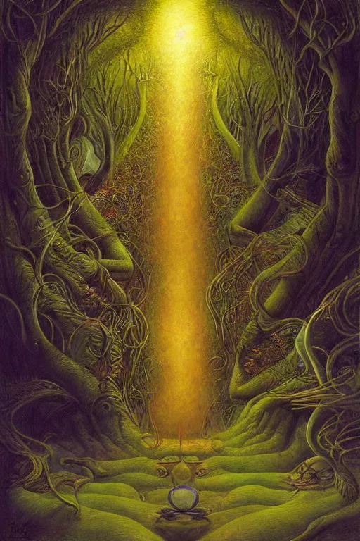 Prompt: The Ayahuasca Spirit, by John Howe