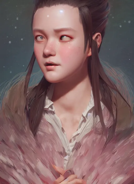Image similar to nezuko, au naturel, hyper detailed, digital art, trending in artstation, cinematic lighting, studio quality, smooth render, unreal engine 5 rendered, octane rendered, art style by klimt and nixeu and ian sprigger and wlop and krenz cushart
