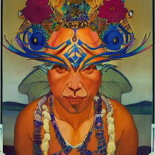 Image similar to the bone crown, by annie swynnerton and nicholas roerich and leo and diane dillon and ( diego rivera ), elaborate costume, flowers, iridescent beetles, rich color, dramatic cinematic lighting, smooth, sharp focus, extremely detailed