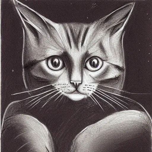 Prompt: cat draw by leonard da vinci