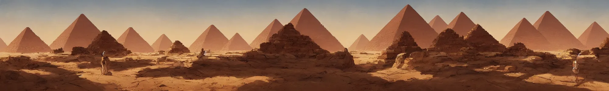 Prompt: egyptian landscape, desert, by studio ghibli and greg rutkowski