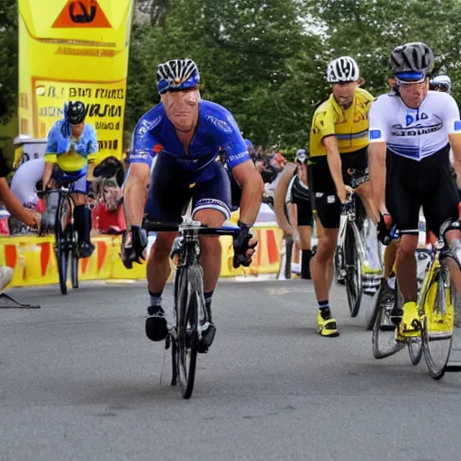 Prompt: Bicycle crash,Lance Armstrong, 8k, aware winning photo