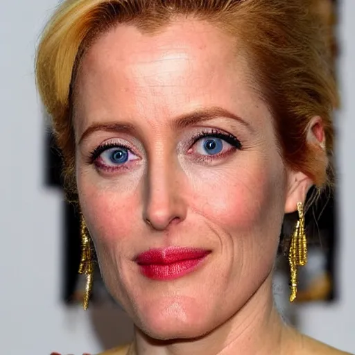 Image similar to Gillian Anderson as Max Headroom