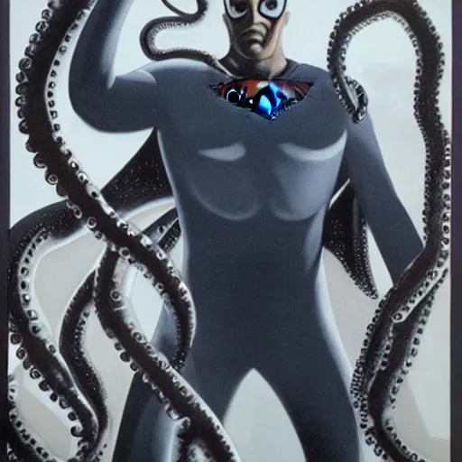 Prompt: alex ross painting of superhero octopus, 1 9 3 3