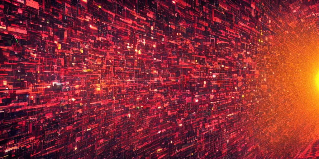 Image similar to pixelsorting, dramatic, 8k
