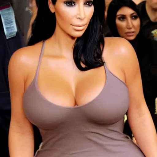 Prompt: stoned Kim Kardashian