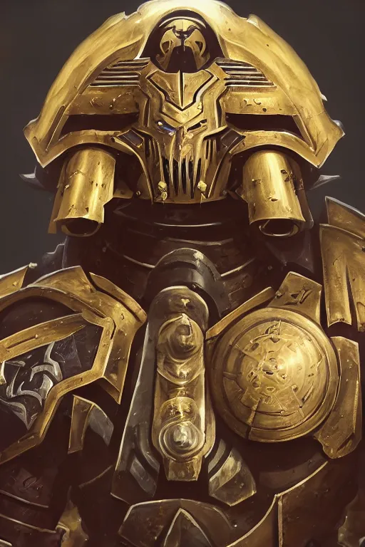 Image similar to armor portrait heros warhammer 4 0 k horus heresy fanart - the primarchs emperor by johannes helgeson animated with vfx concept artist & illustrator global illumination ray tracing hdr fanart arstation zbrush central hardmesh 8 k octane renderer comics stylized