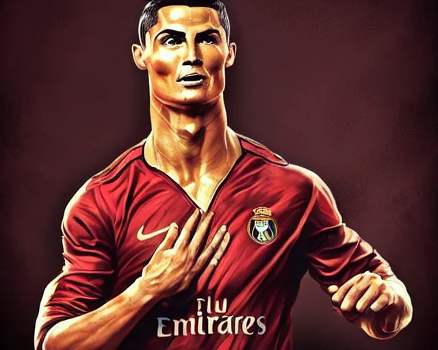 Prompt: A strong magician who looks like cristiano ronaldo, fantasy art, in the style of tony start, illustration, epic, fantasy, intricate, elgant, amazing detail, digital painting, artstation, concept art, smooth, sharp focus