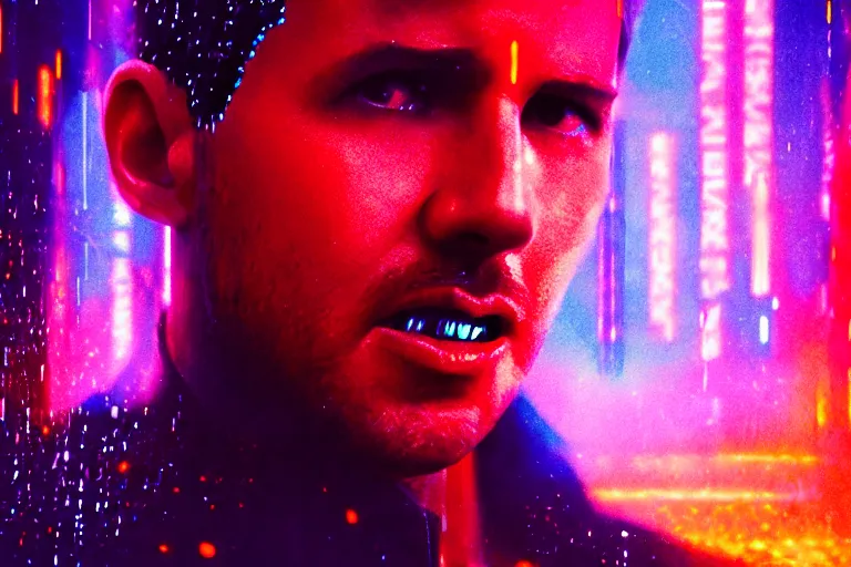 Image similar to hologram of a screaming face dominates the background photography by fred palacio medium full shot still from bladerunner 2 0 4 9, sci fi, bladerunner, canon eos r 3, f / 3, iso 2 0 0, 1 / 1 6 0 s, 8 k, raw, unedited