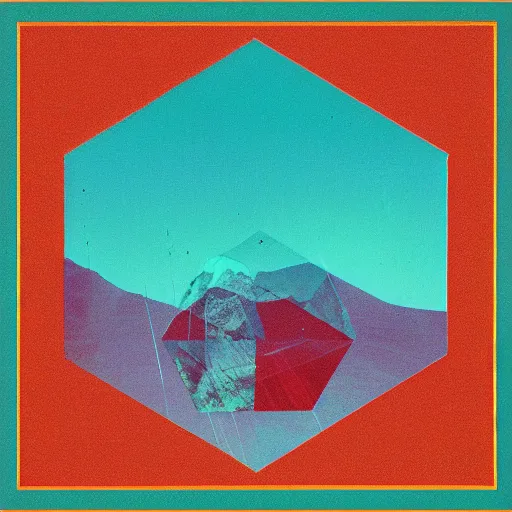 Image similar to boards of canada - turquoise hexagon sun, album cover art