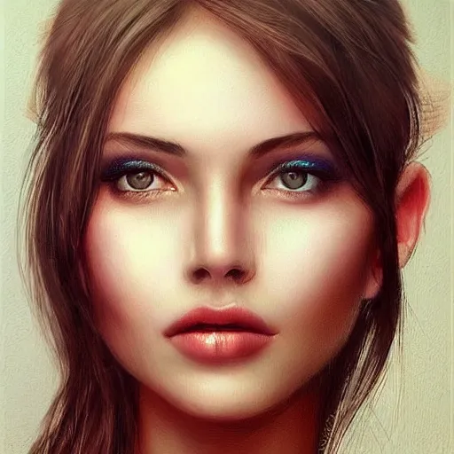 Prompt: ultra realistic portrait of a beautiful woman, so pretty, lovely, stunning look, fantasy, hyperrealism,