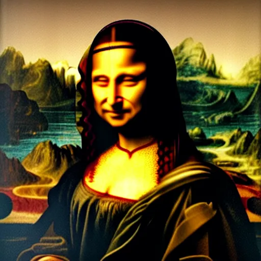 Prompt: kanye west as mona lisa