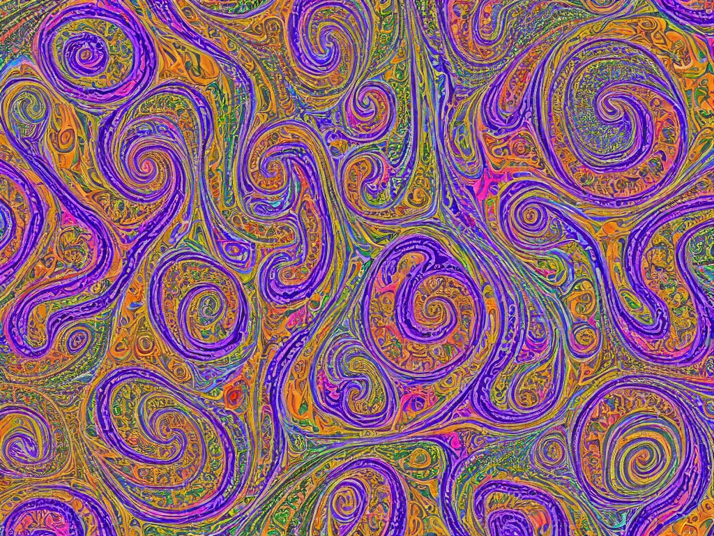 Image similar to swirling maze fractal haeckel paisley multicolor