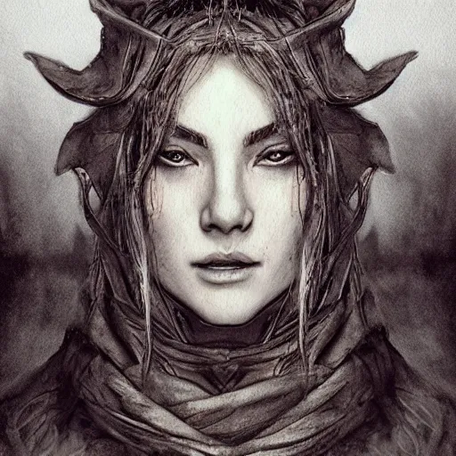 Image similar to portrait, female anthropomorphic cardinal druid, watercolor, dramatic lighting, cinematic, establishing shot, extremely high detail, foto realistic, cinematic lighting, pen and ink, intricate line drawings, by Yoshitaka Amano, Ruan Jia, Kentaro Miura, Artgerm, post processed, concept art, artstation, matte painting, style by eddie mendoza, raphael lacoste, alex ross,