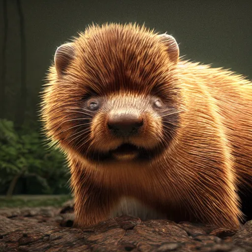 Image similar to hyperrealistic dslr film still of justin bieber disguised as a beaver, brown fur, stunning 8 k octane comprehensive 3 d render, inspired by istvan sandorfi & greg rutkowski & unreal engine, perfect symmetry, dim volumetric cinematic lighting, extremely hyper - detailed, incredibly real lifelike attributes & flesh texture, intricate, masterpiece, artstation, stunning