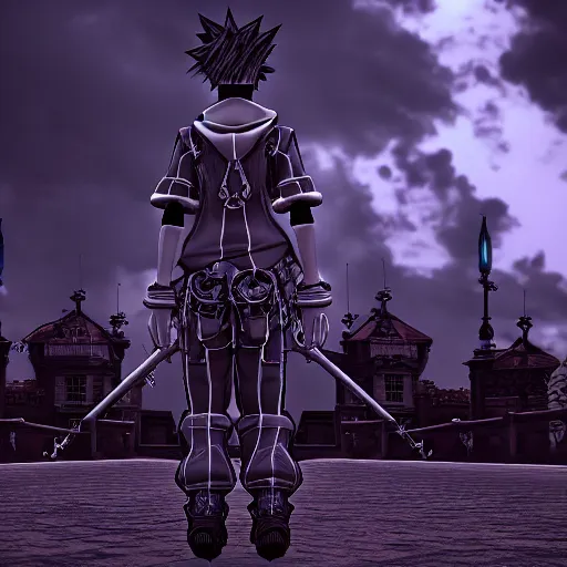 Prompt: kingdom hearts boss, cinematic, stormy night, 4 k, award winning atmosphere