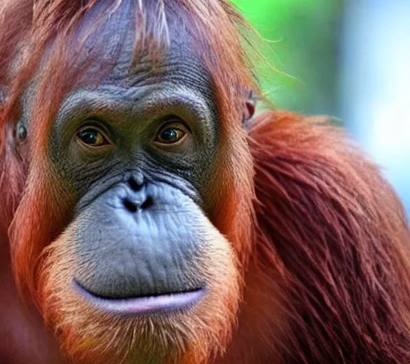 Image similar to donald trump orangutan hybrid