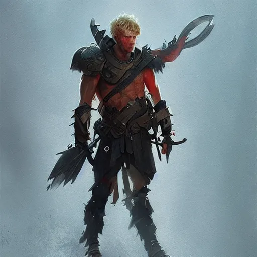 Prompt: Logan Paul With warrior armor , artstation, Greg rutkowski, cinematic, digital Art