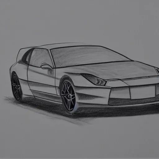 Image similar to continuous like drawing of a car