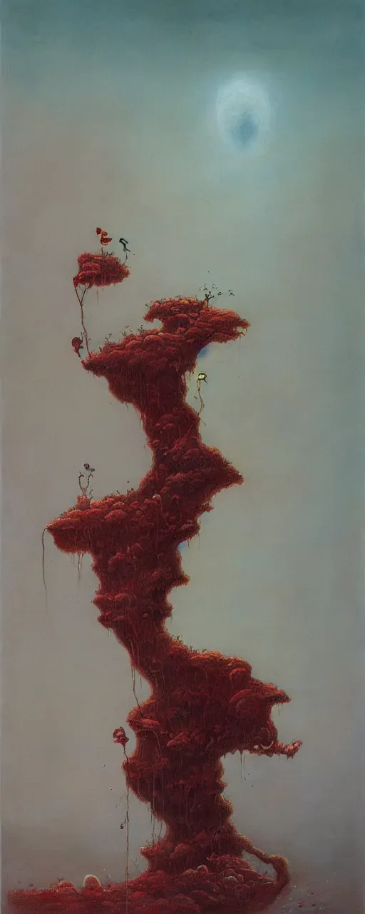 Image similar to a golemn dropping bioluminecent poison on a sad dying flower, zdzislaw beksinski, arthur rachham, interior, 8 k, artstation